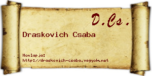 Draskovich Csaba névjegykártya